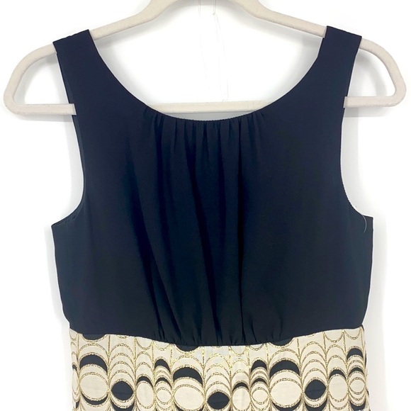 Trina Turk Sleeveless Black Metallic Dress SZ 2 - Picture 5 of 9